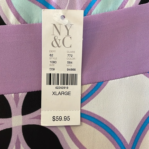 NWT! Colourful shift dress with belt. - Picture 3 of 4